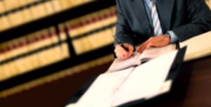 Lawyer doing paperwork